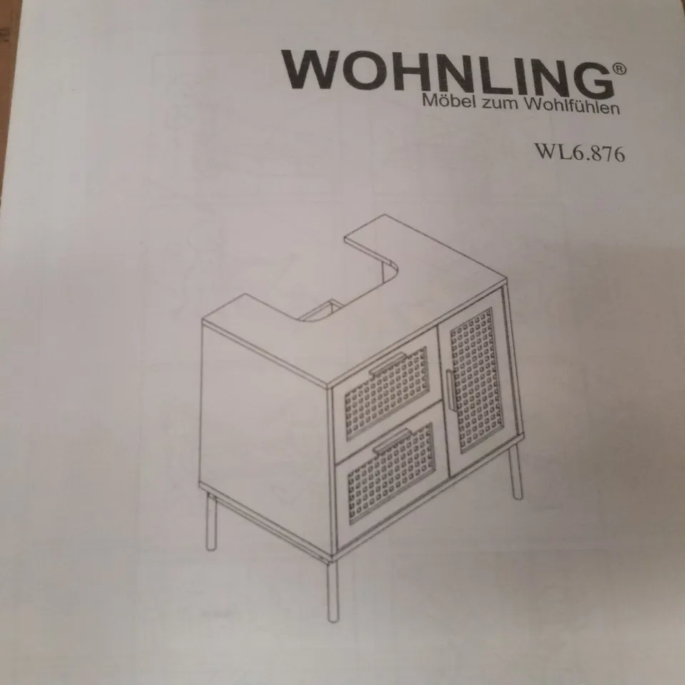BOXED WOHNLING VANITY UNIT 60×60×40CM - WHITE