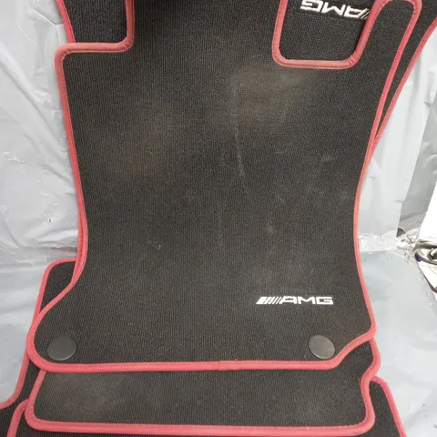 AMG CAR MATTS IN RED AND BLACK