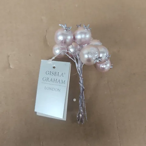 APPROXIMATELY 24 GISELA GRAHAM ARTIFICIAL PINK BERRY STEMS
