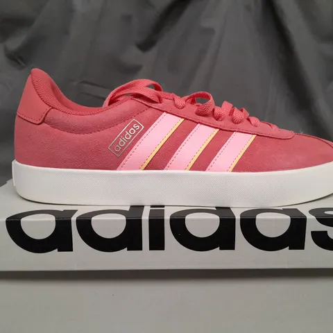 BOXED ADIDAS VL COURT 3.0 CORAL PINK TRAINERS - UK WOMENS 6