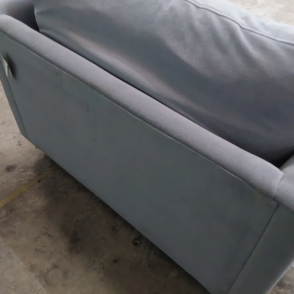 QUALITY BRITISH DESIGNER LOUNGE Co. SNUGGLER CHAIR LIGHT GREY PLUSH FABRIC 
