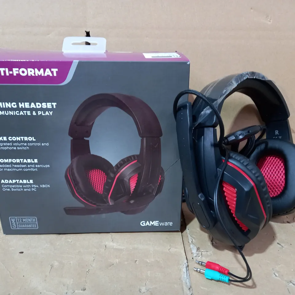 LOT OF 2 GAMEWARE MULTI-FORMAT GAMING HEADSETS