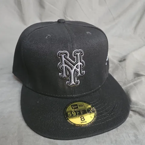 NEW ERA 59FIFTY BLACK MLB CAP – NEW YORK METS SIZE 8