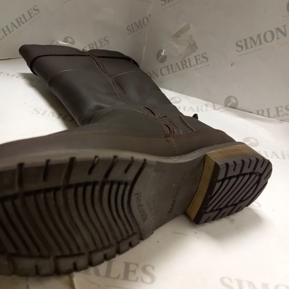 EMU AUSTRAILIA NATASHA ESPRESSO LEATHER BOOTS - SIZE 7