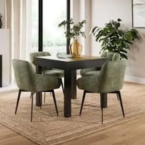 BOXED FULTON 4-6 SEATER RECTANGULAR FLIP TOP DINING TABLE - PARQUET EFFECT (1 BOX)