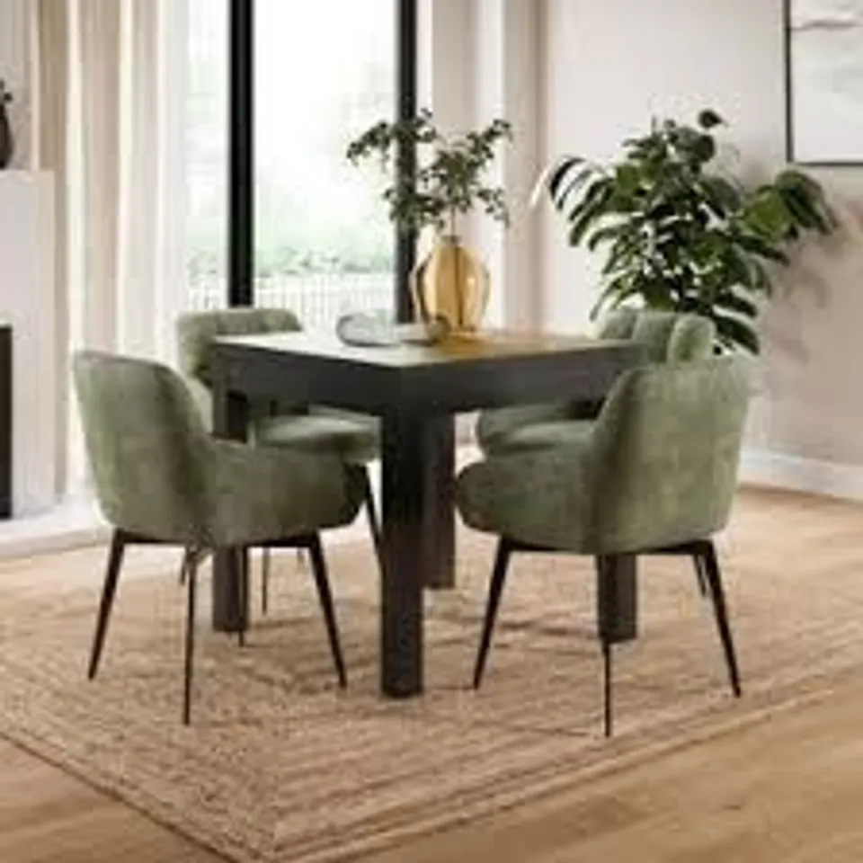 BOXED FULTON 4-6 SEATER RECTANGULAR FLIP TOP DINING TABLE - PARQUET EFFECT (1 BOX)