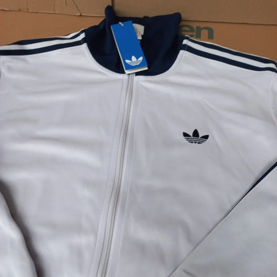 ADIDAS ORIGINALS WHITE TRACK JACKET – SIZE XL