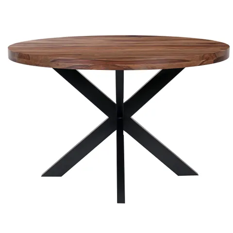 BOXED INDUS VALLEY HOXTON ROUND DINING TABLE (2 BOXES)