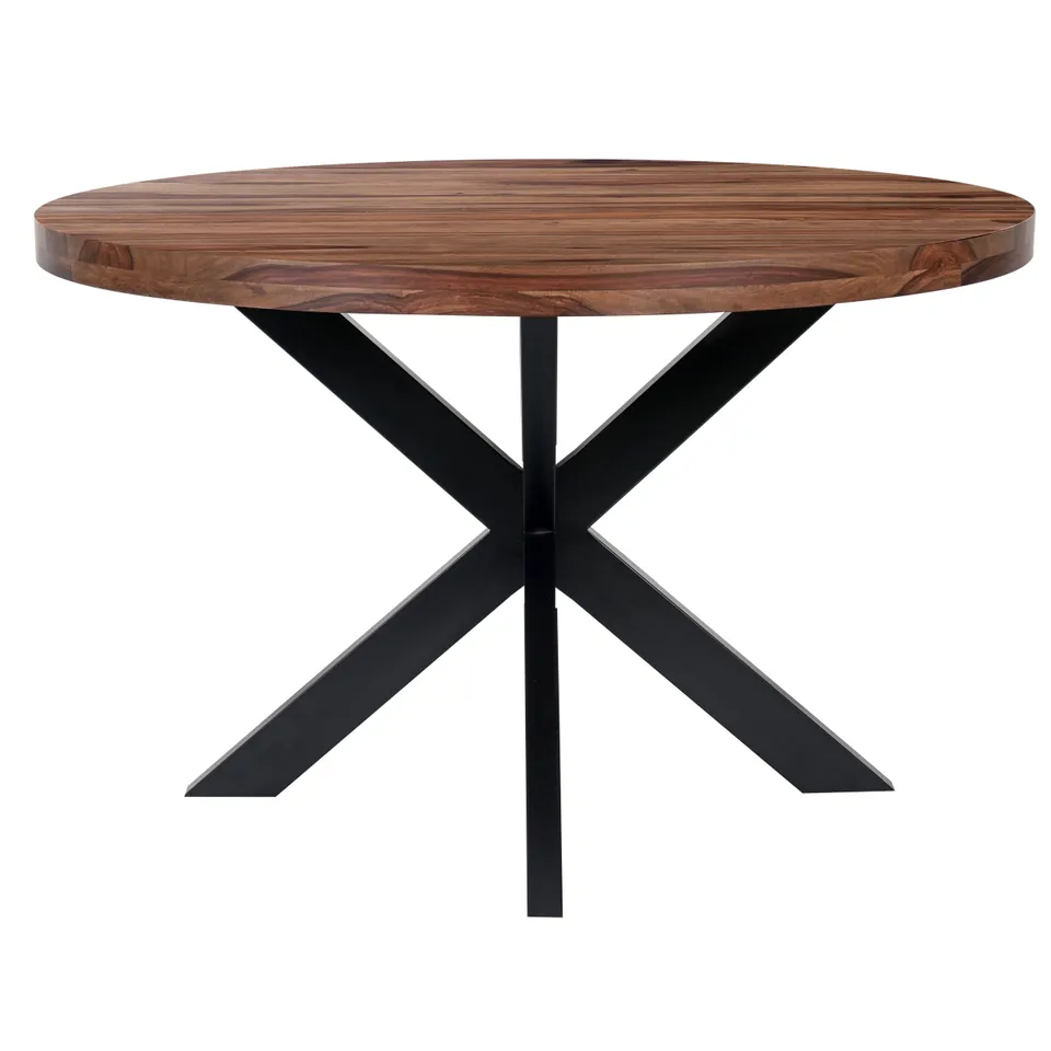 BOXED INDUS VALLEY HOXTON ROUND DINING TABLE (2 BOXES)