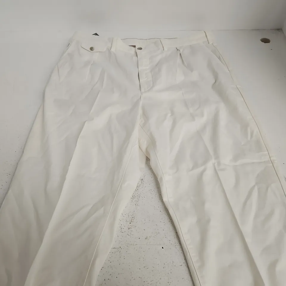 HACKETT LONDON HERITAGE OFF-WHITE CHINO TROUSERS, MEN'S 36R