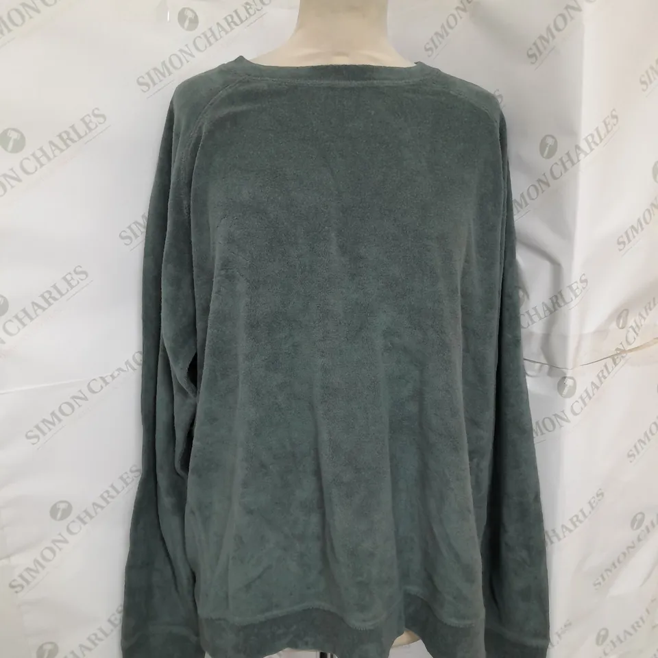 FINISTERRE OTIS TOWELLING CREW NECK IN DEEP SEA SIZE L