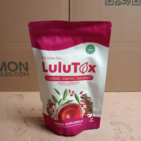 LULUTOX PEACH FLAVOUR DETOX TEA (28 SERVINGS)