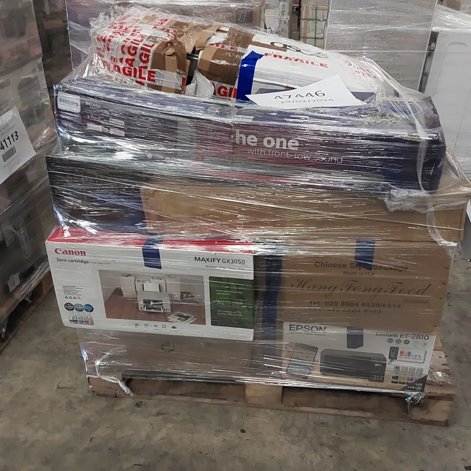 PALLET OF APPROXIMATELY UNPROCESSED RAW RETURN HOUSEHOLD AND ELECTRICAL GOODS TO INCLUDE;