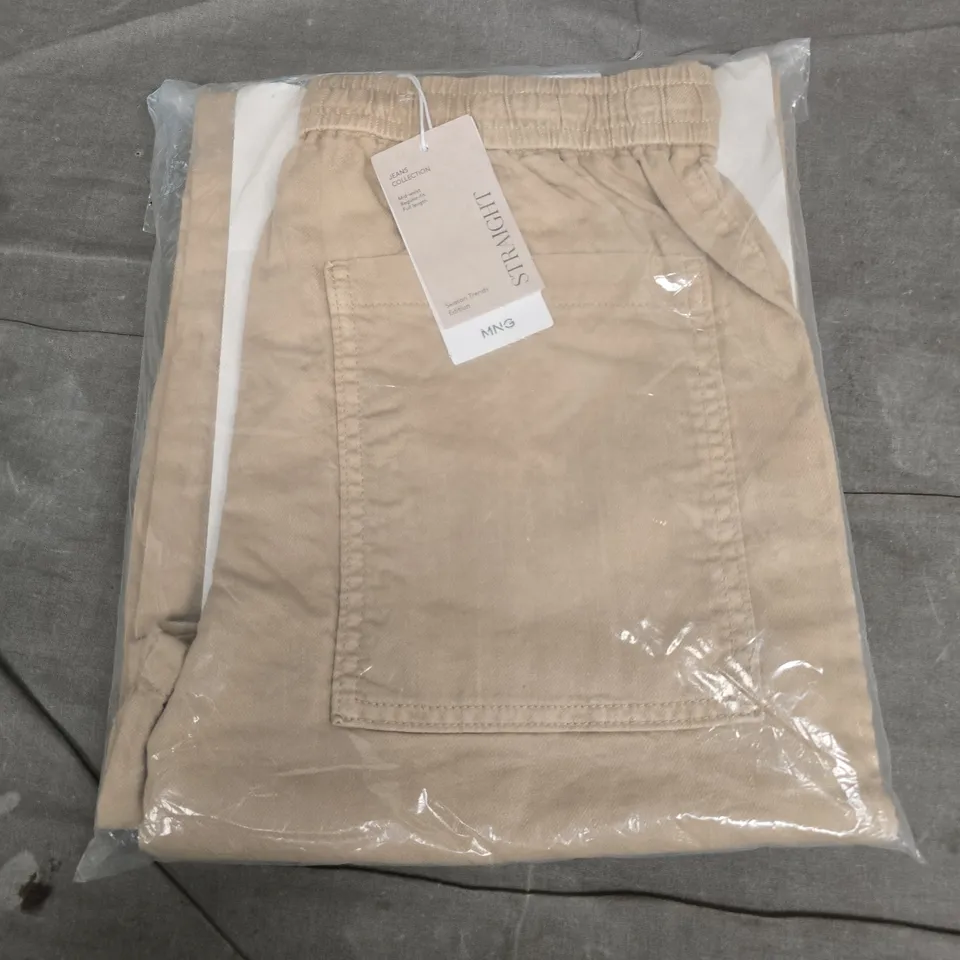 BAGGED MNG STRAIGHT JEANS COLLECTION IN BOTTOM IN OATMEAL - EU SMALL