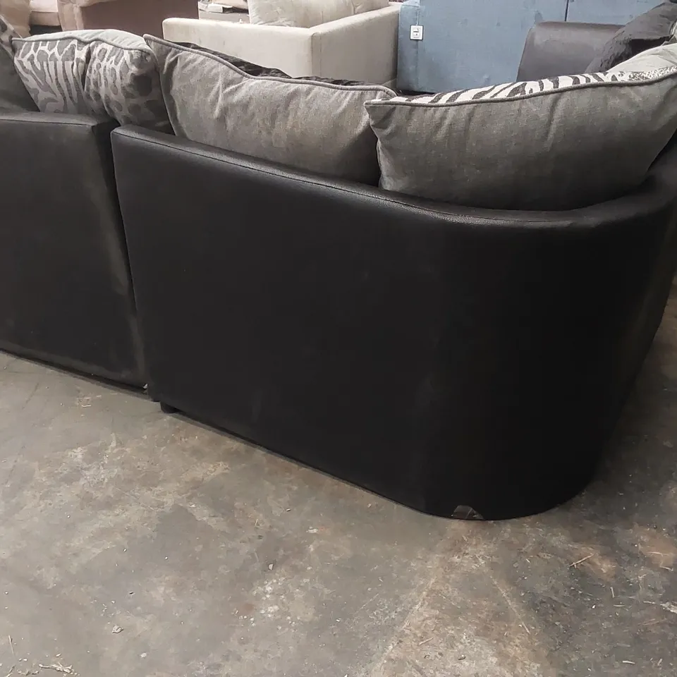 QUALITY DESIGNER HILTON RIGHT HAND DOUBLE ARM CORNER GROUP SOFA