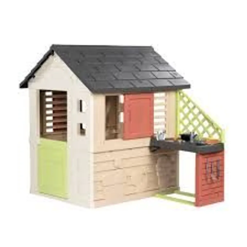 BOXED SMOBY LIFE NATURE PLAYHOUSE + KITCHEN RRP £154.99