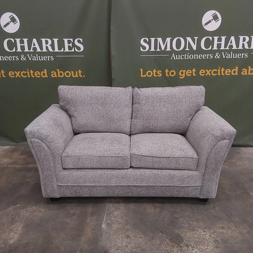 DURY CHUNKY WEAVE 2 SEATER STANDARD BACK SOFA - GREY RRP £599