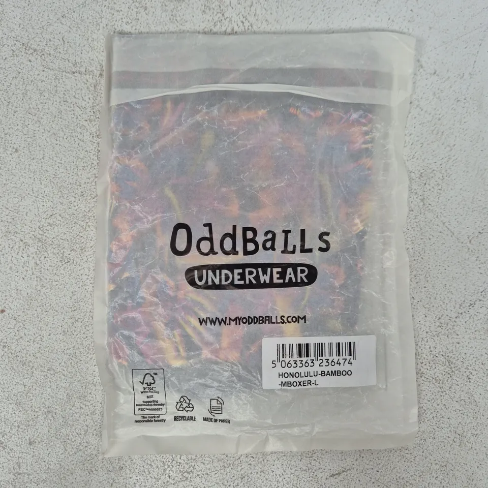 BAGGED ODDBALLS BAMBOO BOXERS IN MULTI SIZE LARGE