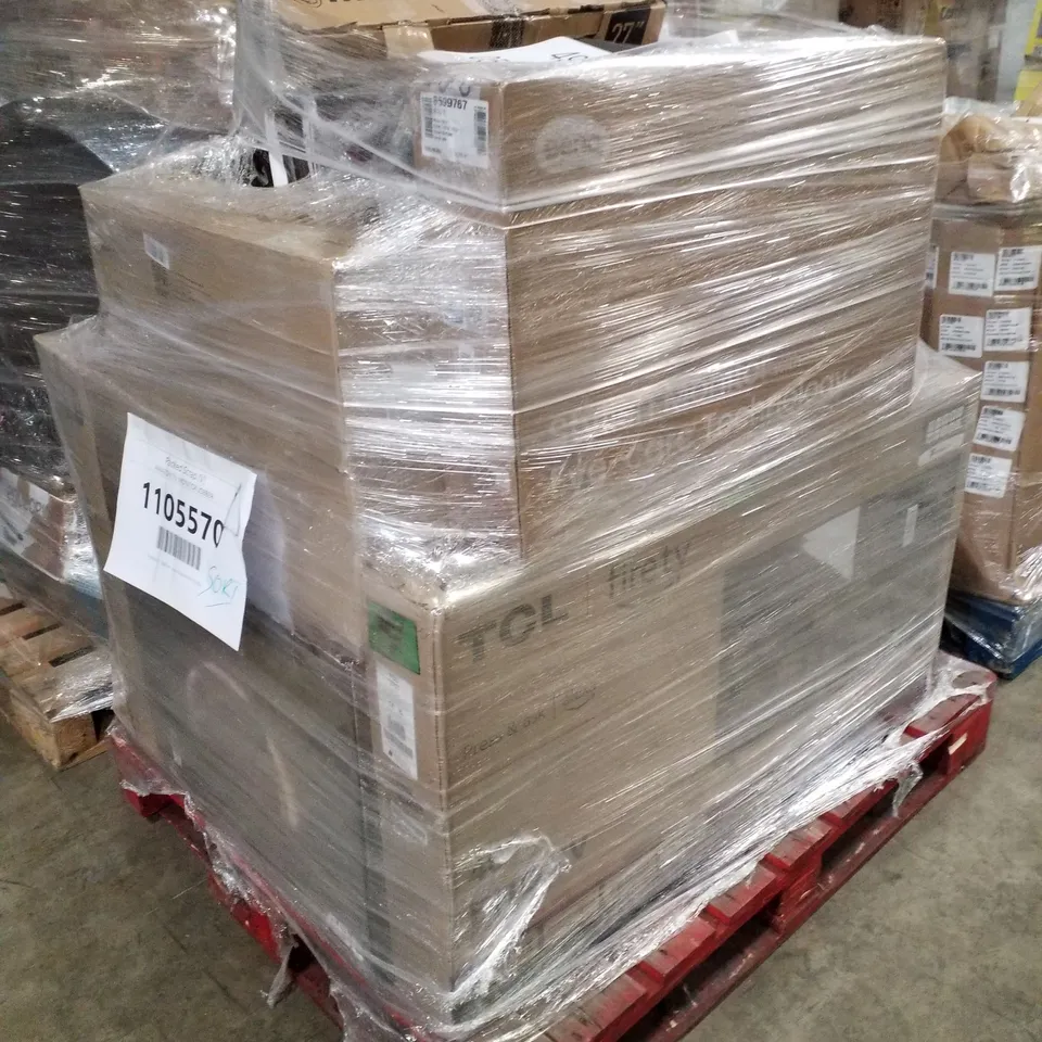 PALLET OF APPROXIMATELY 15 UNPROCESSED RAW RETURN MONITORS AND TELEVISIONS TO INCLUDE;