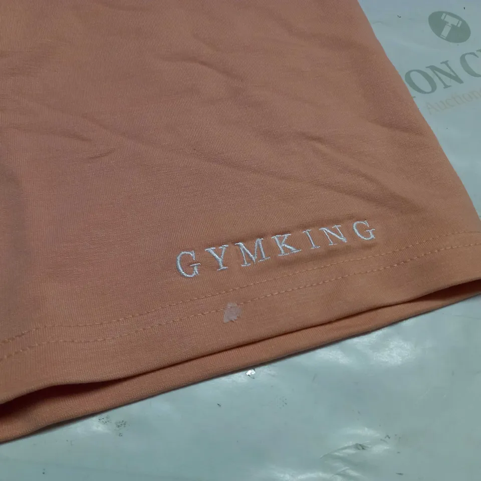 GYMKING LINEAR SHORTS IN CORAL ALMOND - UK 12