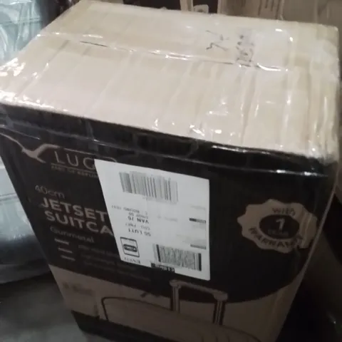 BOXED LUGG 40CM JETSET SUITCASE GUNMETAL 