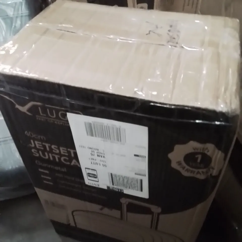 BOXED LUGG 40CM JETSET SUITCASE GUNMETAL 