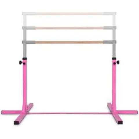 COSTWAY PINK KIDS ADJUSTABLE GYMNASTICS TRAINING BAR