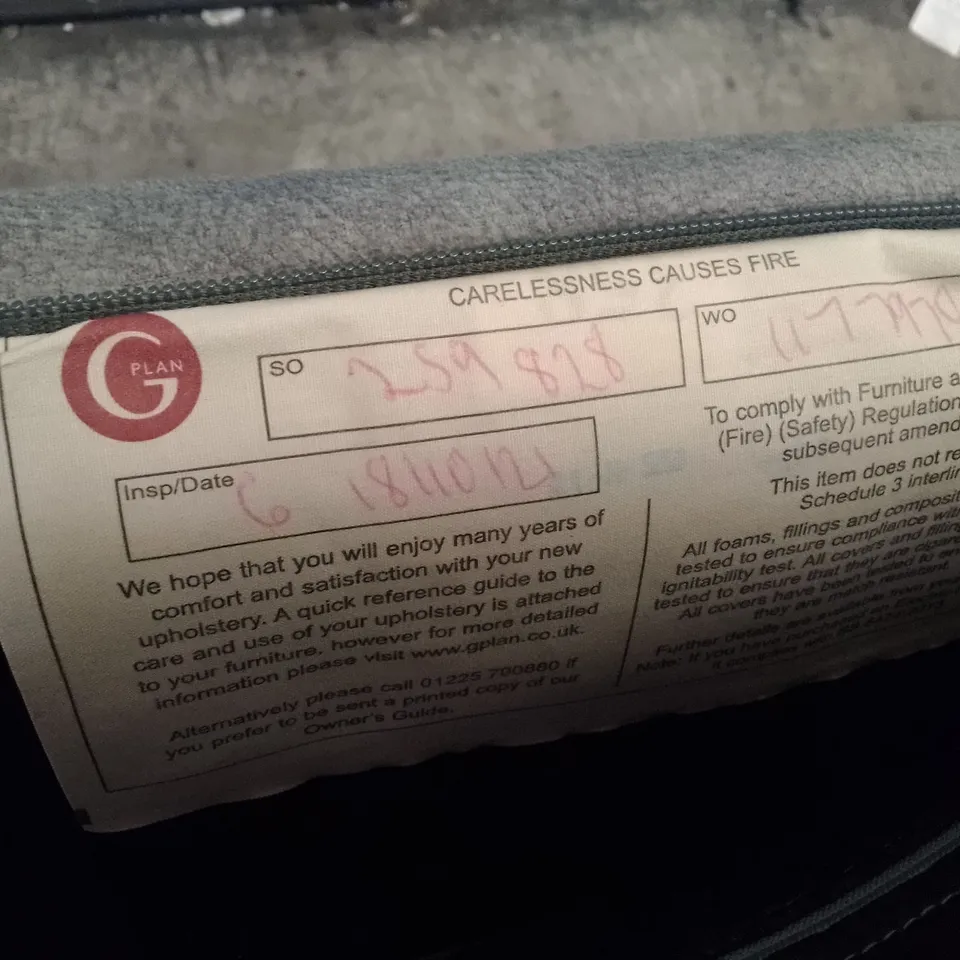 QUALITY DESIGNER G-PLAN MALVERN D DUAL ELEVATE CHAIR - PRAMA PEWTER FABRIC