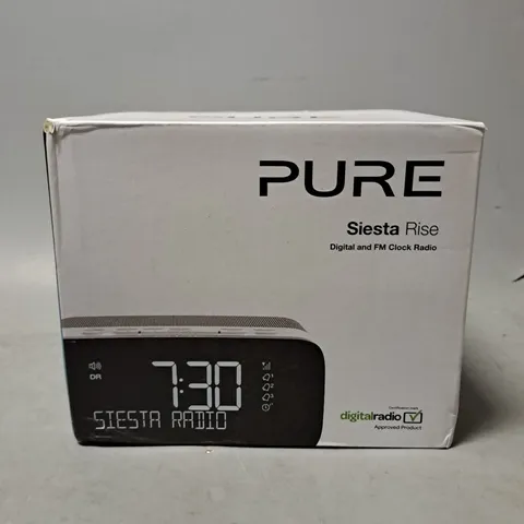 BOXED PURE SIESTA RISE DIGITAL ALARM CLOCK