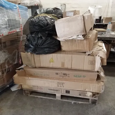 PALLET OF ASSORTED INCOMPLETE FURNITURE PARTS AND PIECES 