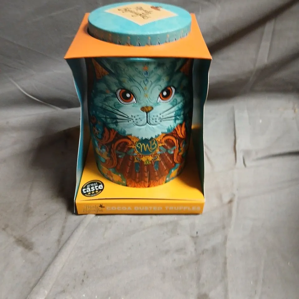 MONTY BOJANGLES COCOA DUSTED TRUFFLES TIN – BLUE CAT GIFT TIN