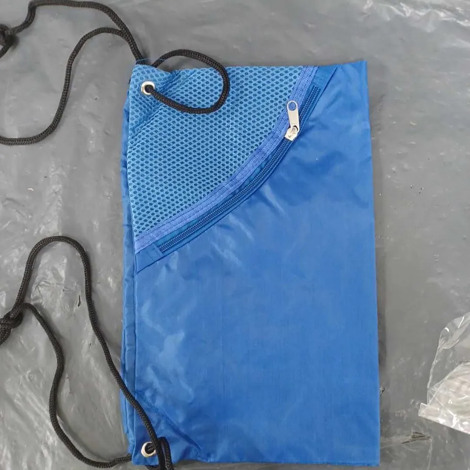 APPROXIMATELY 176 ROLY DRAW STRING BAG IN BLUE 