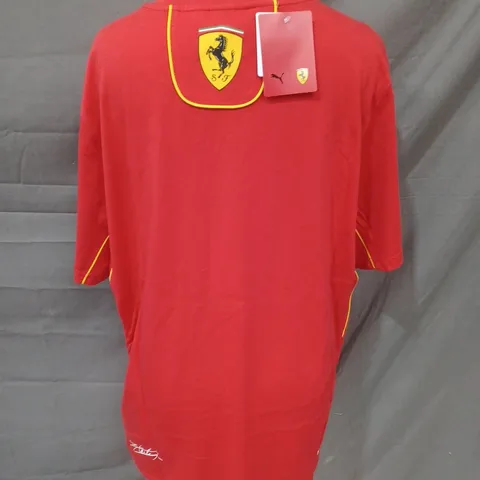 PUMA SF LECLER TEE IN BUTNT RED - EU L