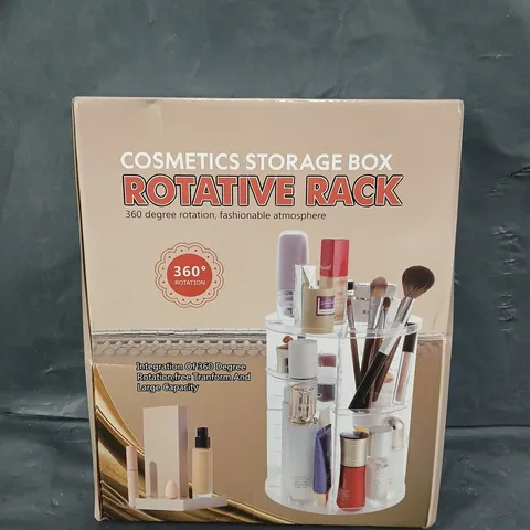 BOXED ROTATIVE RACK COSMETICS STORAGE BOX 