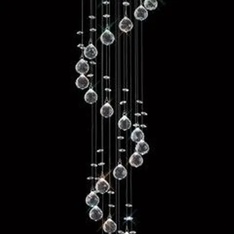 BOXED DIYAS COLORADO 1-LIGHT CRYSTAL CHANDELIER, POLISHED CHROME