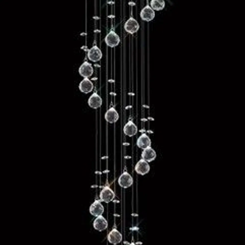 BOXED DIYAS COLORADO 1-LIGHT CRYSTAL CHANDELIER, POLISHED CHROME