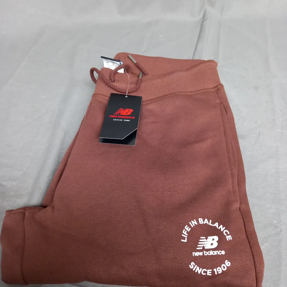 NEW BALANCE BROWN JOGGING PANTS - SMALL