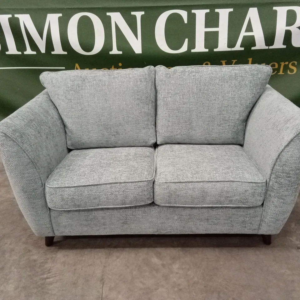 SIENNA 2 SEATER FABRIC SOFA - DUCK EGG BLUE