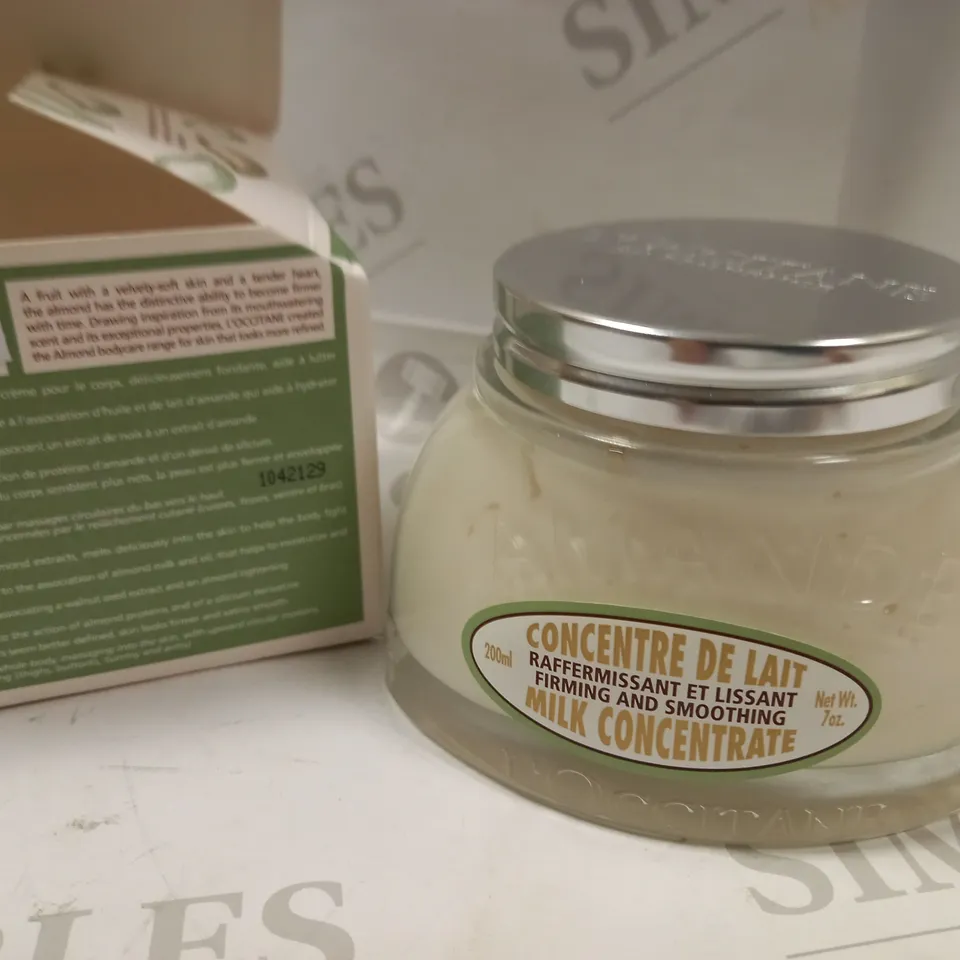 L'OCCITANE AMANDE MILK CONCENTRATE SMOOTHING AND FIRMING MOISTURISER 200ml
