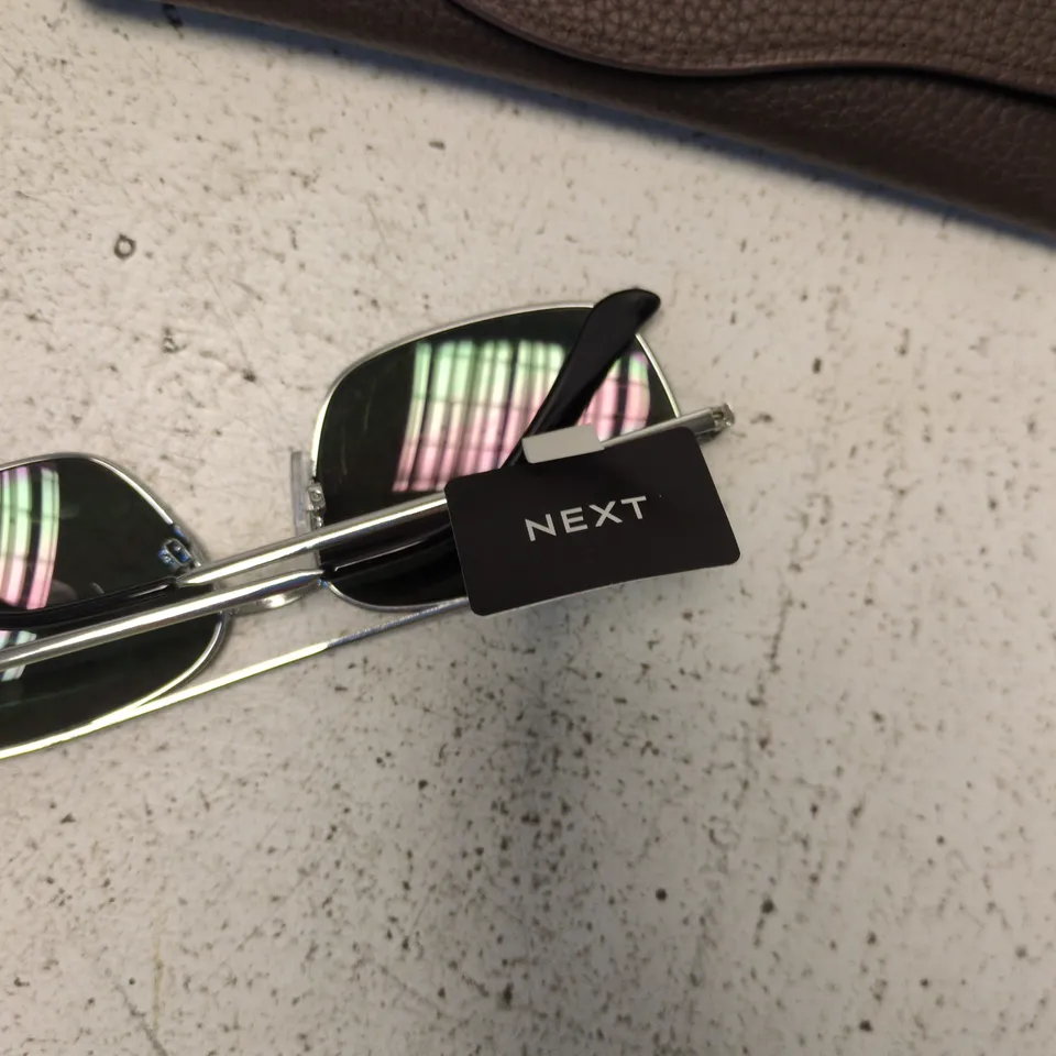 NEXT AVIATOR SUNGLASSES WITH TEXTURED BROWN CASE