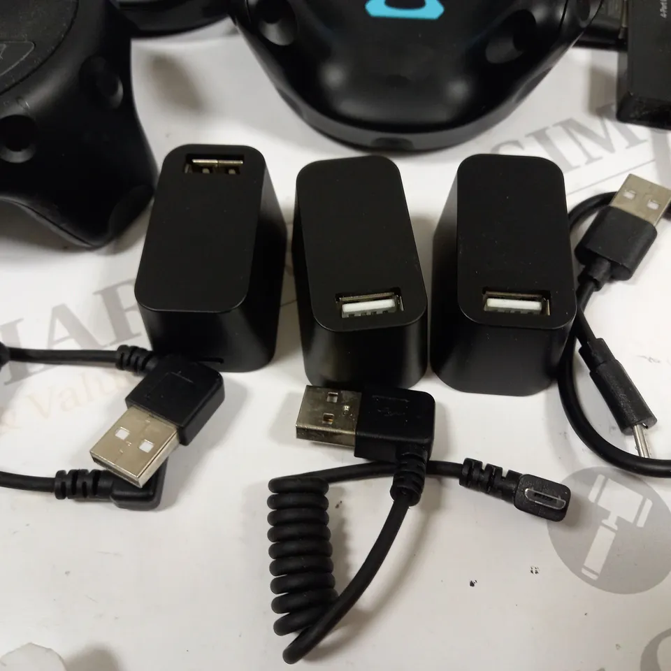 LOT OF VIVE HTC ACCESSORIES AND CONNECTORS