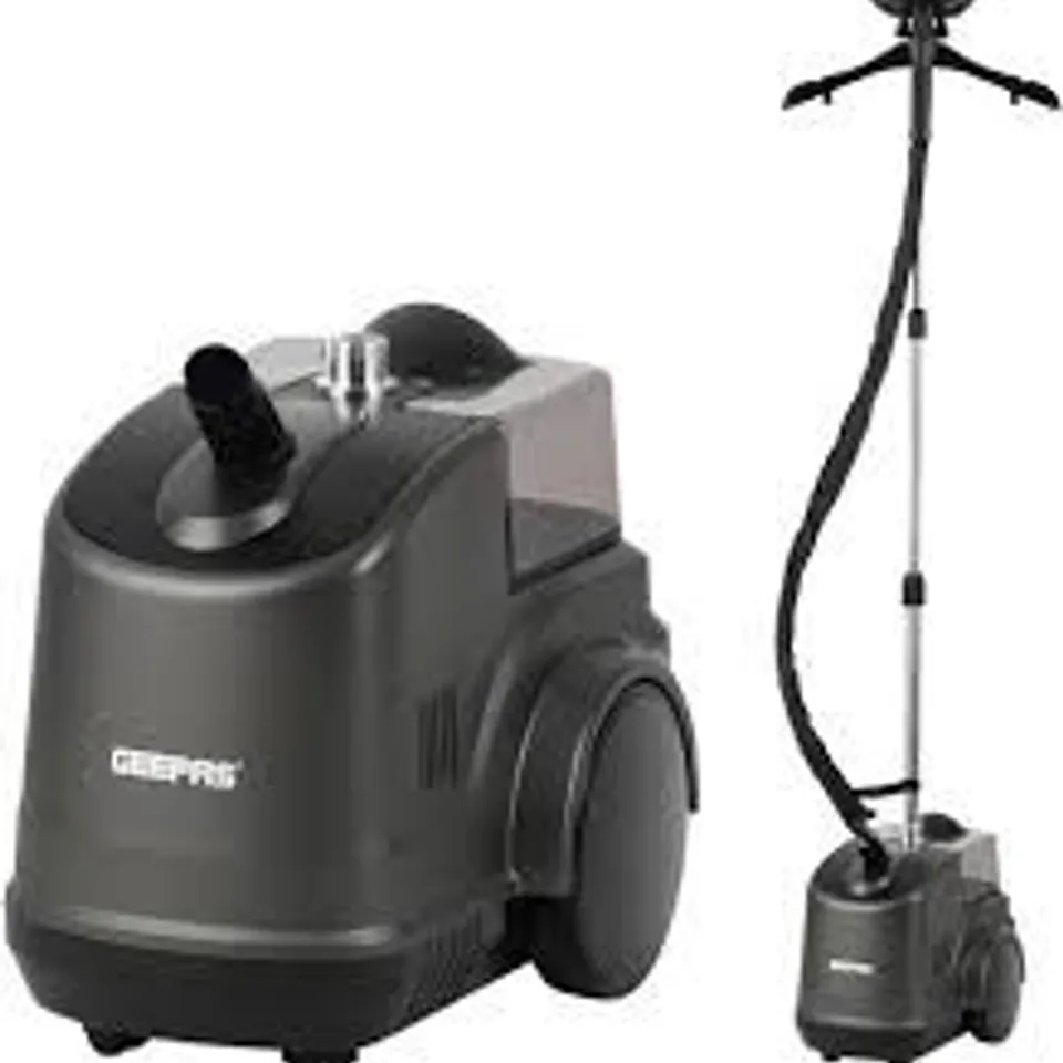 BOXED GEEPAS 2000 WATT PRO STYLE UPRIGHT GARMENT STEAMER (1 BOX)
