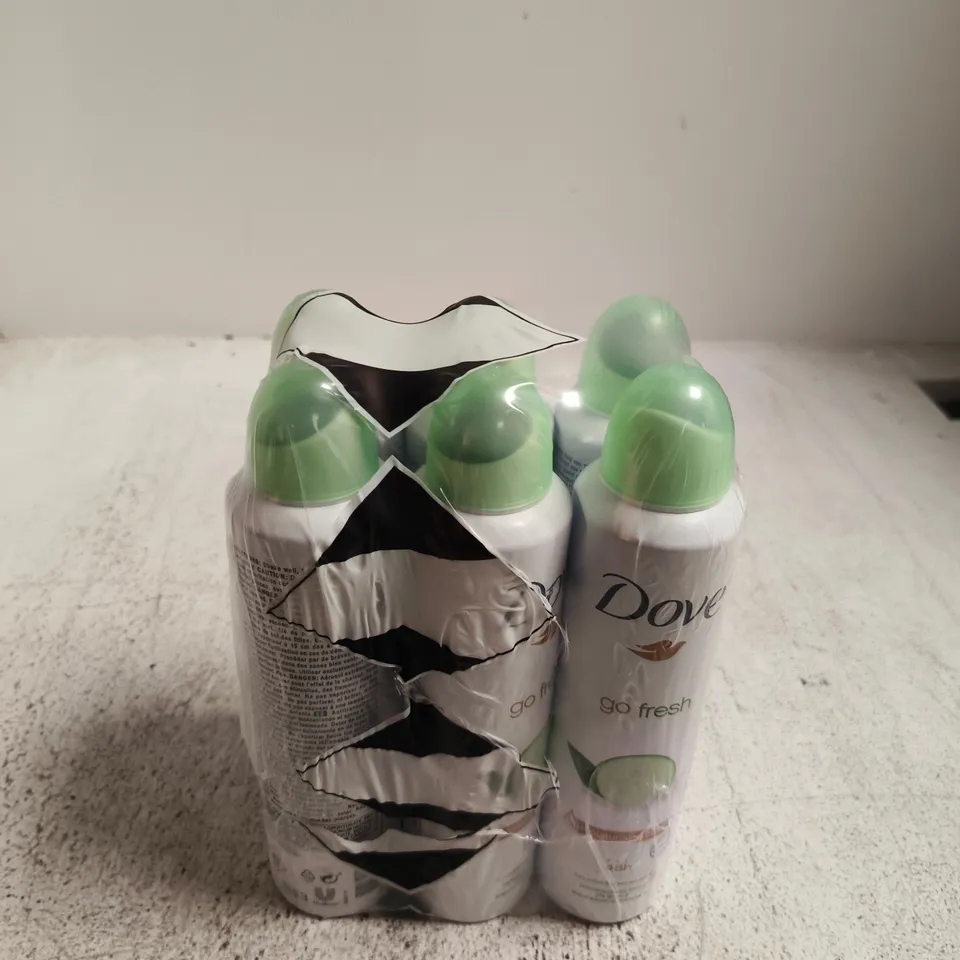 DOVE GO FRESH DEODORANT AEROSOL PACK – 6 X 250ML, CUCUMBER & GREEN TEA