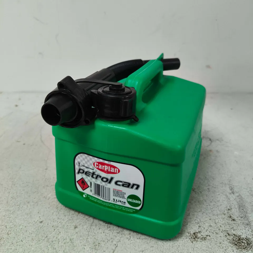CARPLAN PETROL CAN 5 LITRE CONTAINER – UNLEADED
