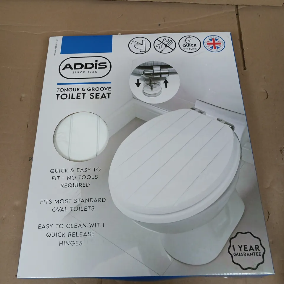 BOXED TONGUE AND GROOVE TOILET SEAT