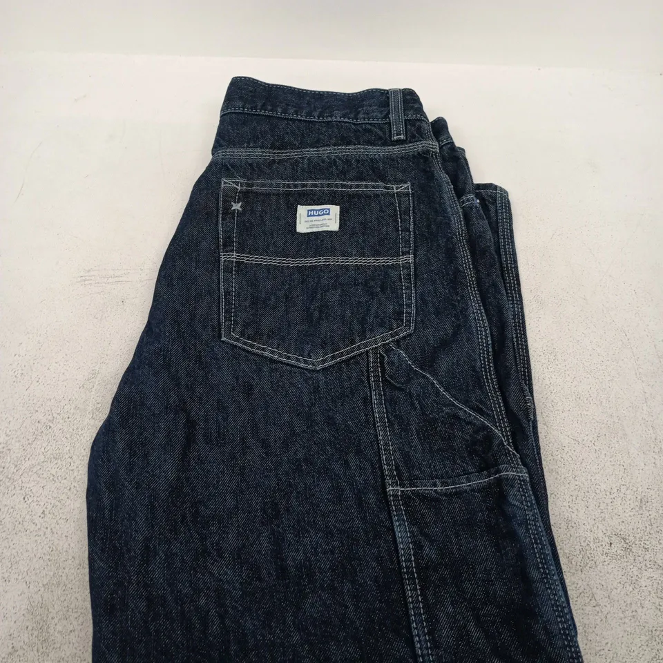 HUGO BOSS JEANS – CARPENTER BAGGY, DARK DENIM, UK 35/32, MEN'S