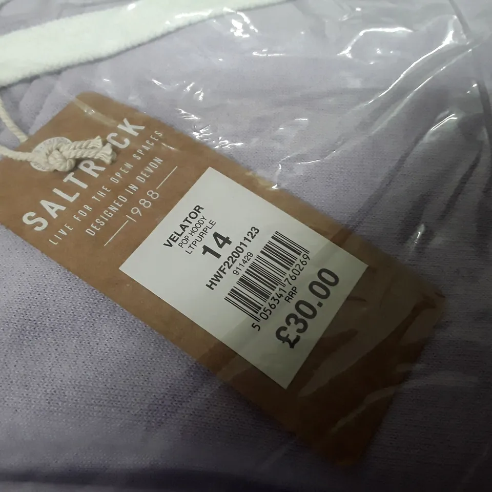 BAGGED SALTROCK VELATOR POP HOODY IN LIGHT PURPLE - 14
