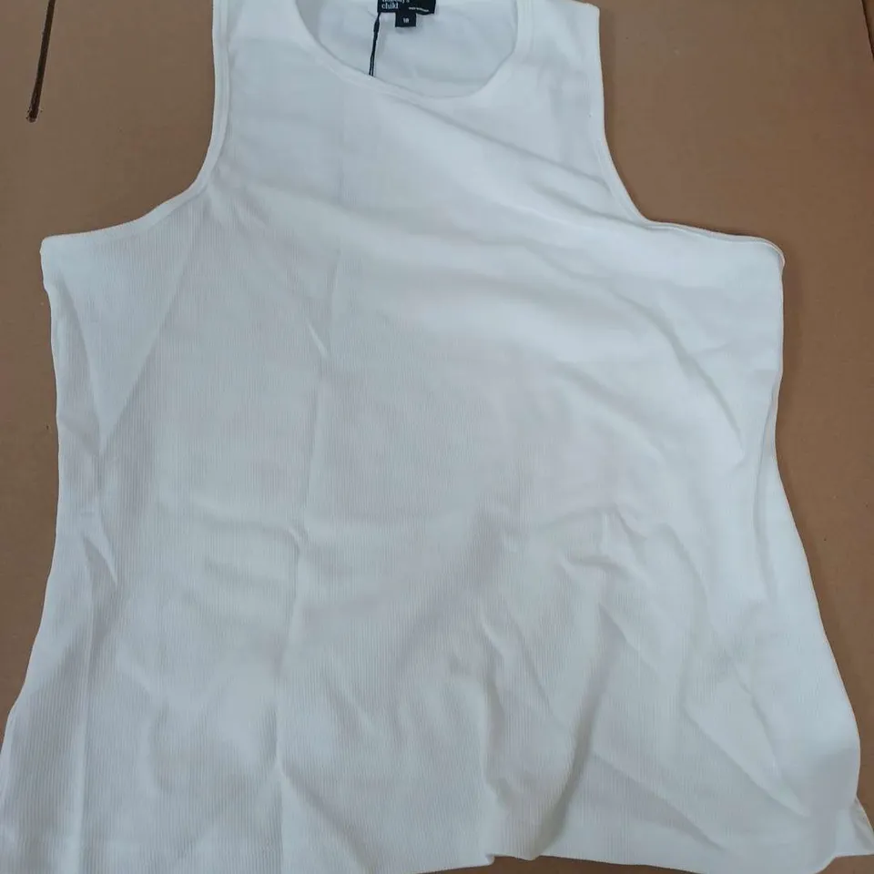 NOBODYS CHILD JERSEY WHITE RACER TANK - UK 18