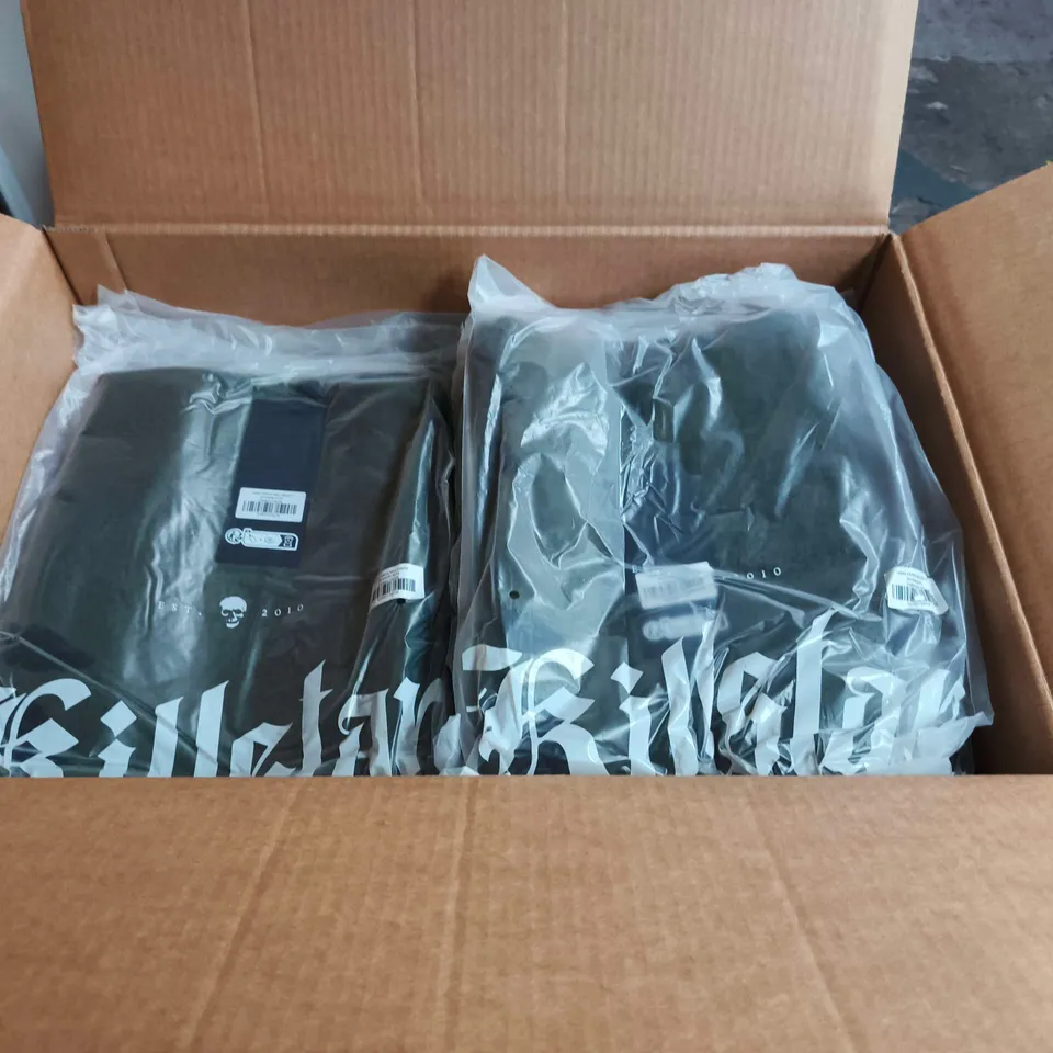 LOT OF APPROXIMATELY 28 BRAND NEW KILLSTAR GRIM FERN MIDI DRESSES IN KHAKI/BLACK - VARIOUS SIZES