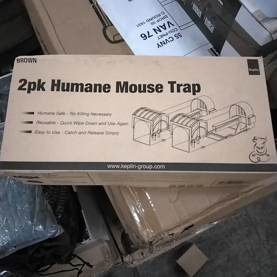 BOXED KEPLIN 2PK HUMANE MOUSE TRAPS - BROWN